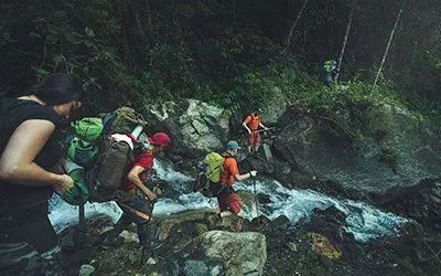 Över vattendrag på Inkaleden