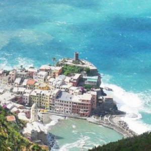 Fantastiskt vackra Cinque Terre i Lingurien på Italienska västkusten